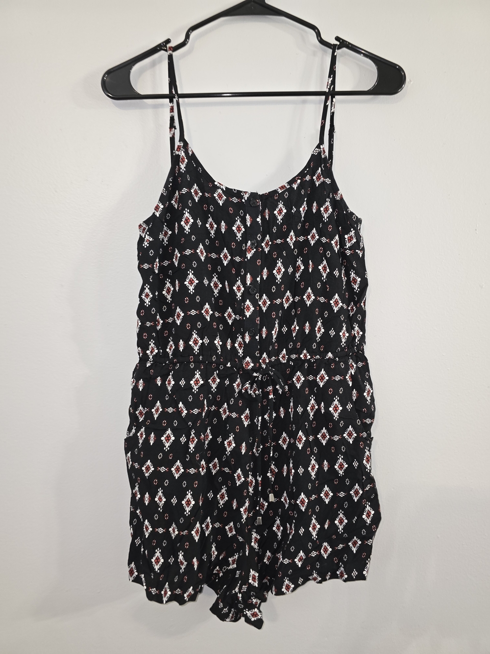 Two Printed Spaghetti Strap Rompers - Picture 3 of 11